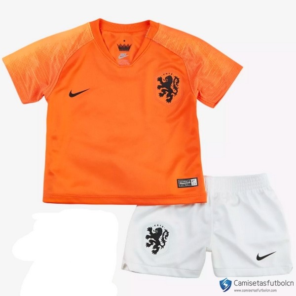 Camiseta Seleccion Países Bajos Primera equipo Niños 2018 Naranja